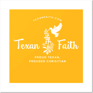 Bluebonnet Dove white - texan faith Posters and Art